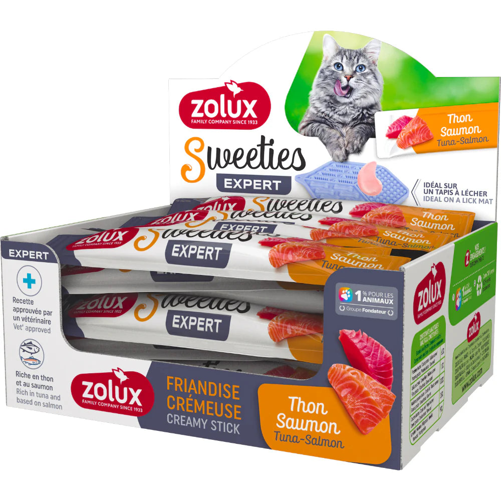 Zolux Sweeties Creamy Stick for Cats, Salmon, 48 pcs/box