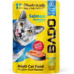 BADO WET ADULT CAT FOOD CHUNKS WITH SALMON 85 GR