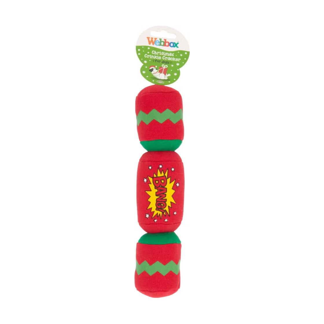 Christmas Crinkle Cracker Toy For dogs