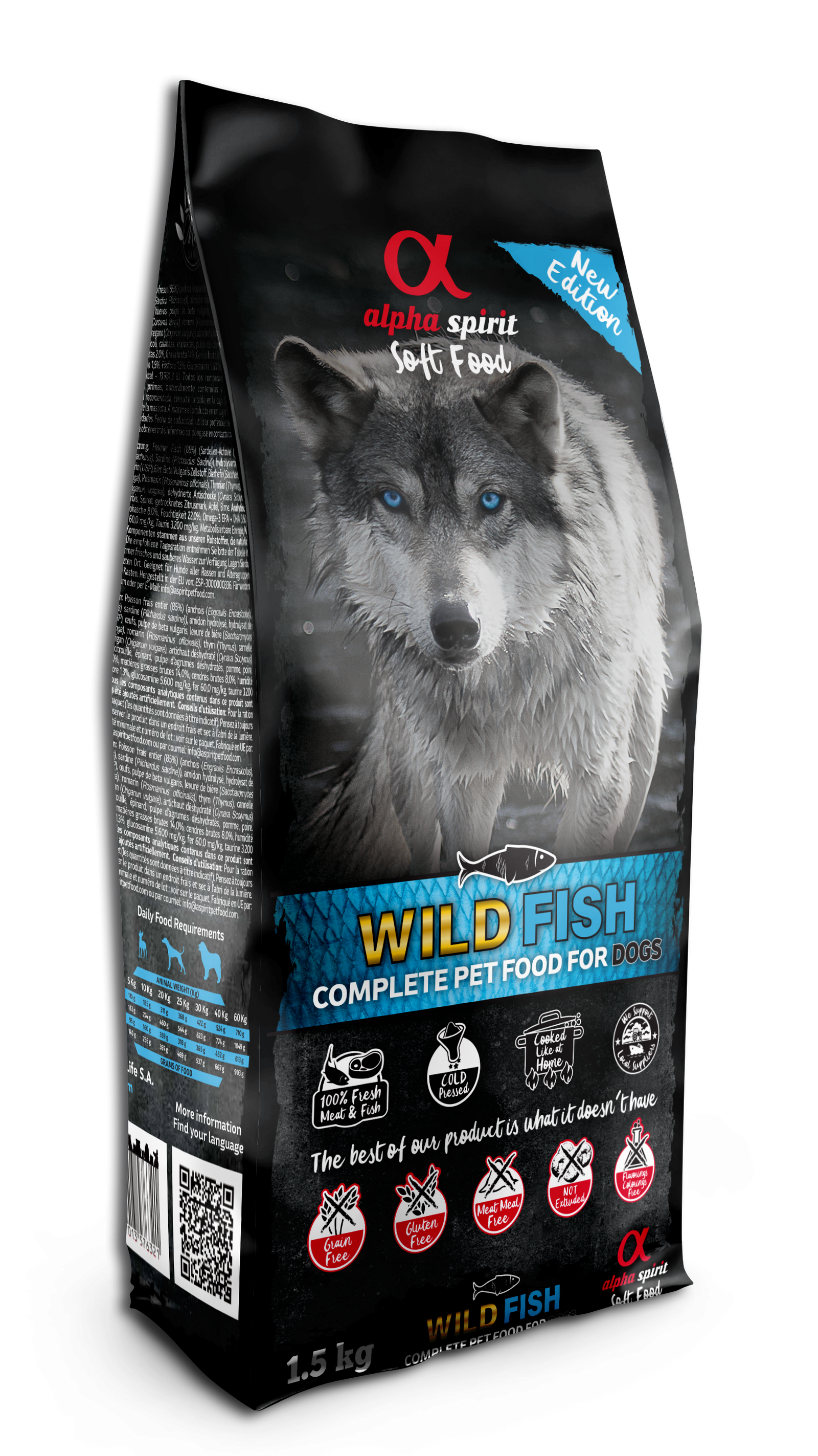 Soft Food for Adult Dogs Wild Fish 1.5 kg