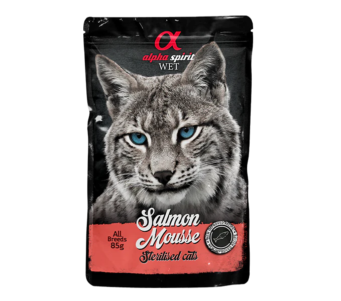 Salmon Mousse for Sterilized Cats 24 x 85 g Pouches