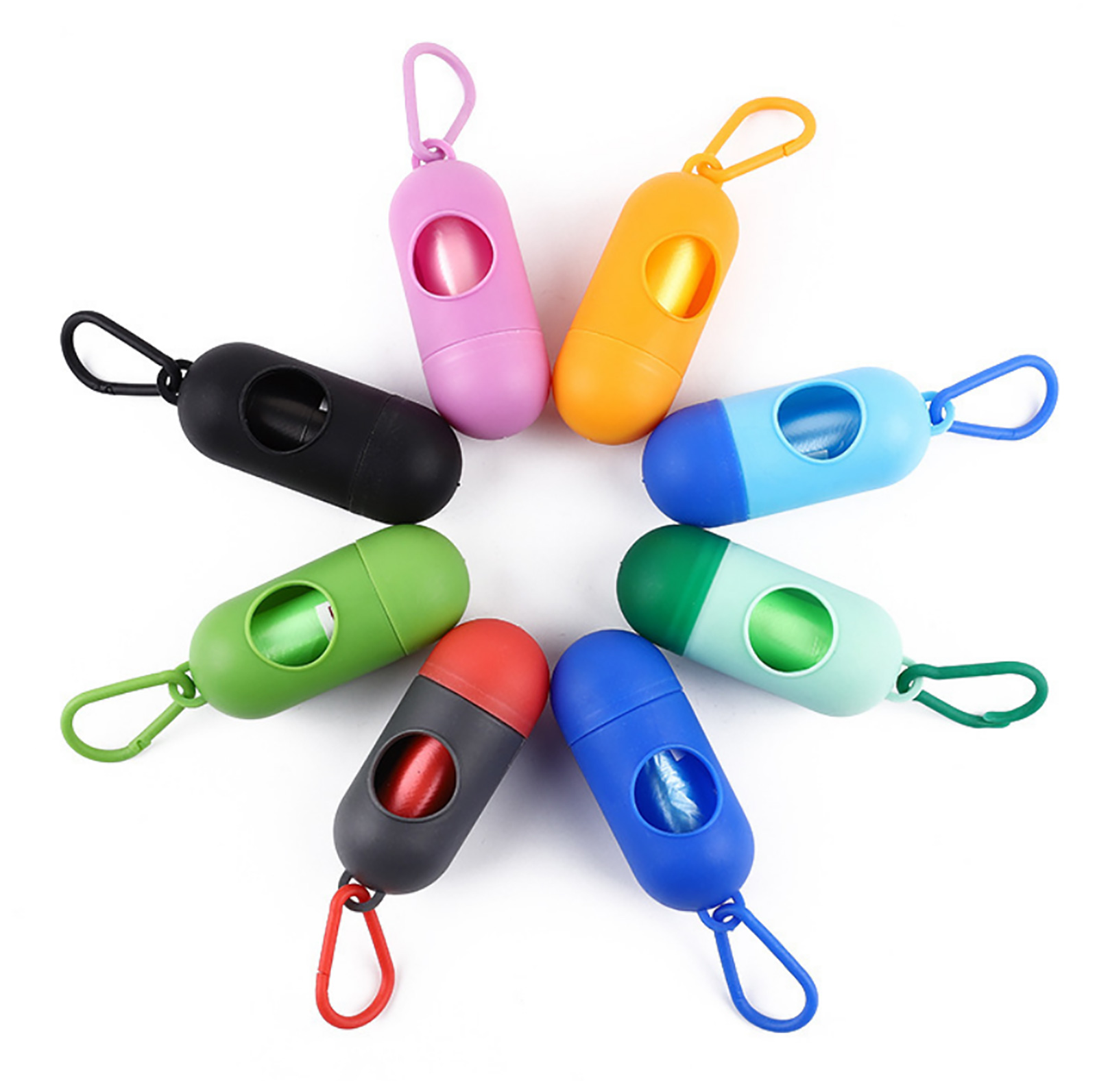 Value Poo Bags Dispenser - assorted colors with 15 bags