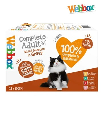 Webbox Cat Food Delight Adult Multipack Gravy Selection 12 x 100 g