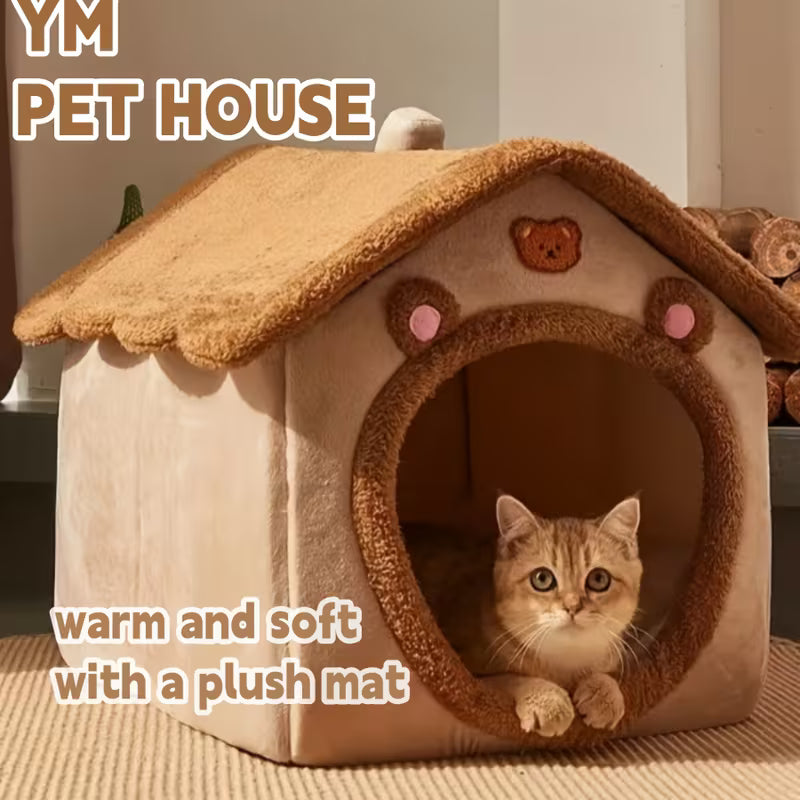Cozy Cat House Bed