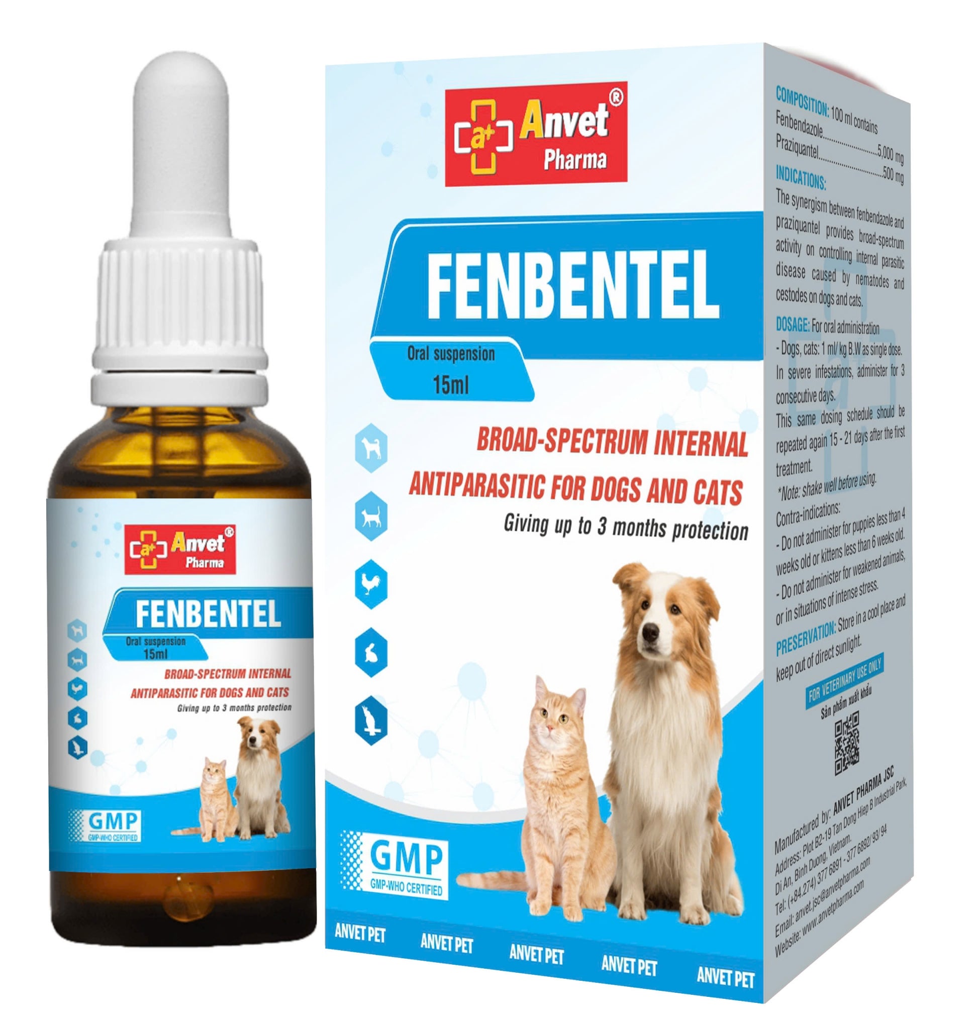 Fenbentel Antiparasitic Oral Suspension, 15mL