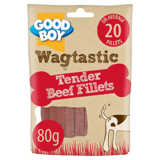 Wagtastic Tender Beef Fillets 80 g
