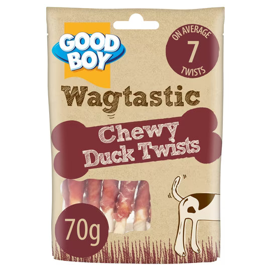Wagtastic Chewy Duck Twists 70 g
