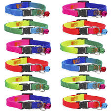 Cat Collar With Bell - Rainbow Print