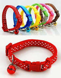 Cat Collar With Bell - Polka Dots Print