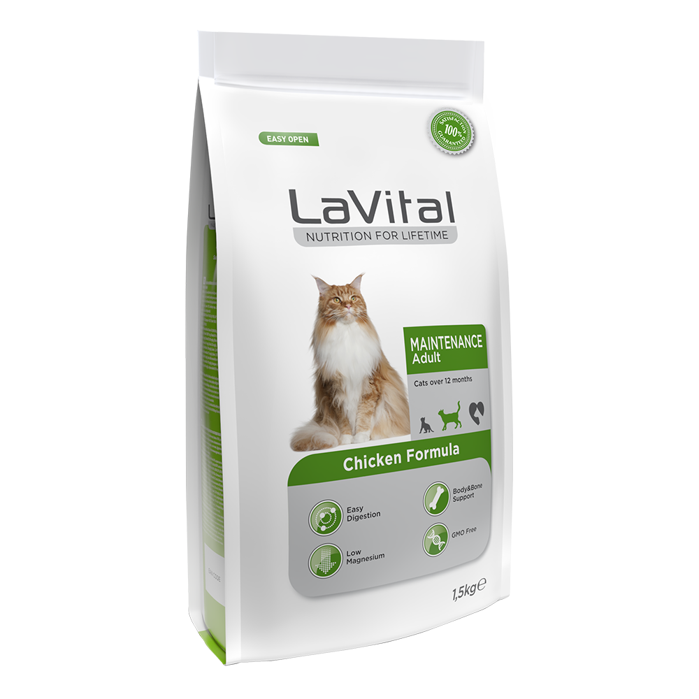 Lavital Adult Cat Maintenance Chicken Formula, 1.5Kg
