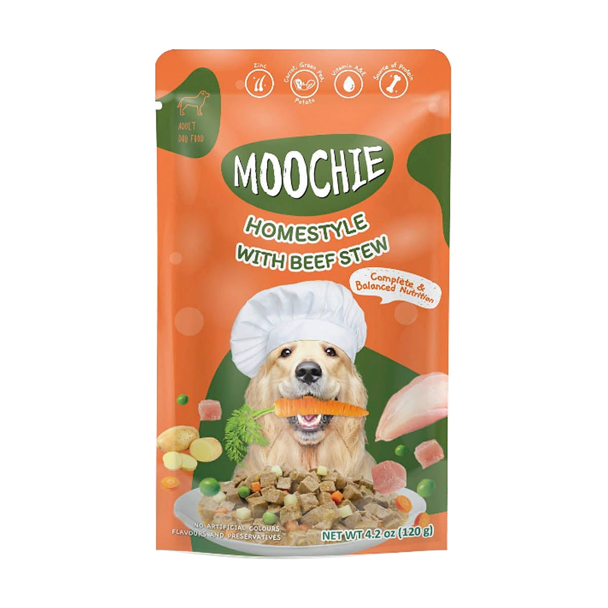 Moochie طعام رطب للكلاب - لحم بقري 120 غ