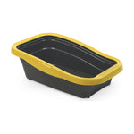 Nella Cat Litter Tray with Frame Yellow 58 x 37.5 x 18 cm