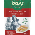 OASY MORE LOVE WET CAT FOOD CHICKEN DUCK BROTH RICE SACHET 70G