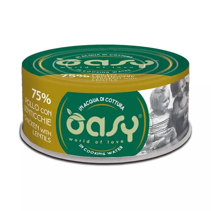 Oasy Wet Food For Cats - Chicken with Lentils in gravy 70g