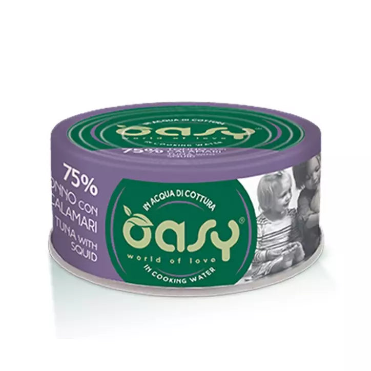 OASY More Love Tuna with Squid in Cooking Water 70 gr For Cats