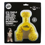 TastyBone Nylon Trio Bone Toy for Small Dogs, Chicken Flavor