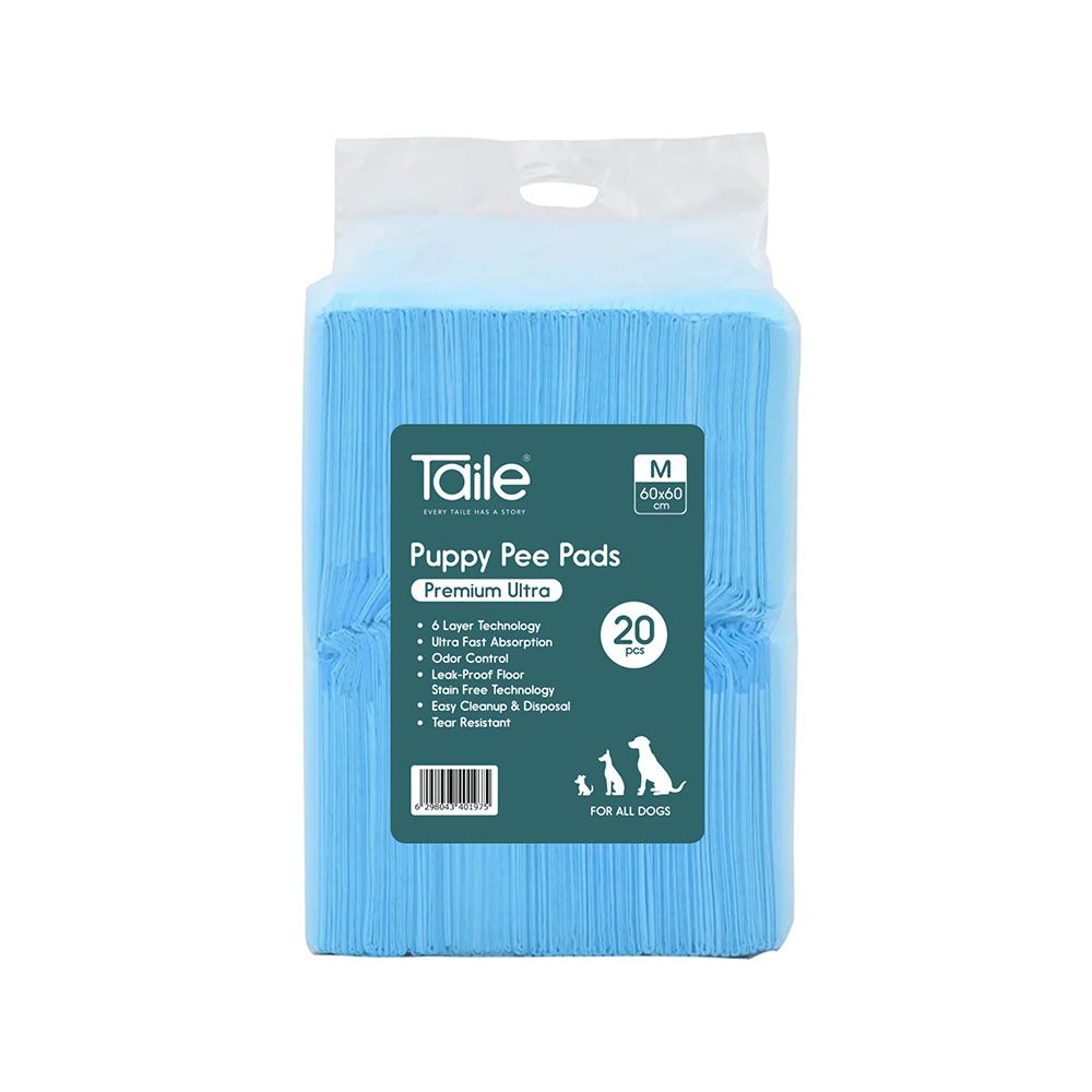 Puppy Pee Pads Premium Ultra Blue, 20/pk, 60 x 60 cm