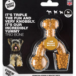 TastyBone Nylon Trio Bone Toy Dog, Peanut Butter Flavor