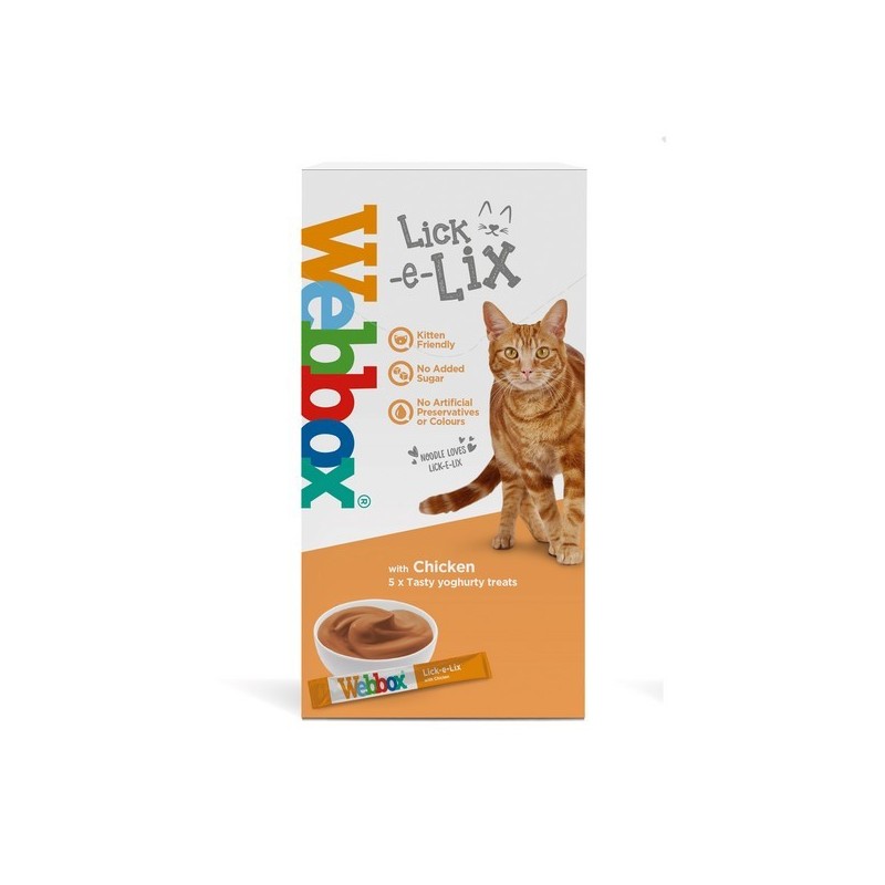 Webbox - Cat Treat - Lick-e-Lix Yoghurt Chicken 75g (5pcs)