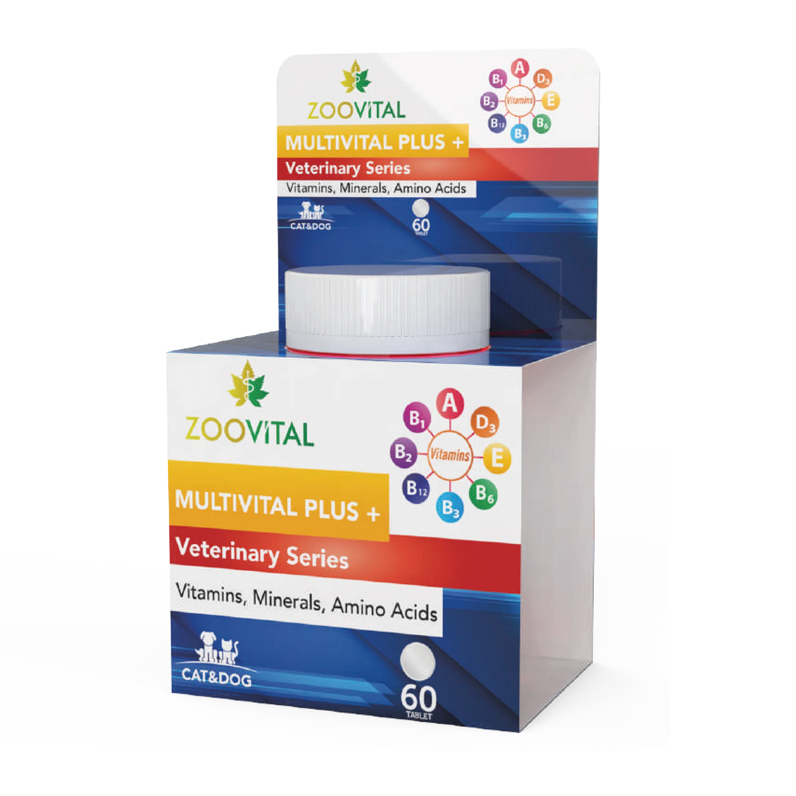 Zoovital Multivital Plus Vitamins, Minerals & Amino Acids For Dog & Cat, 60 Tab.
