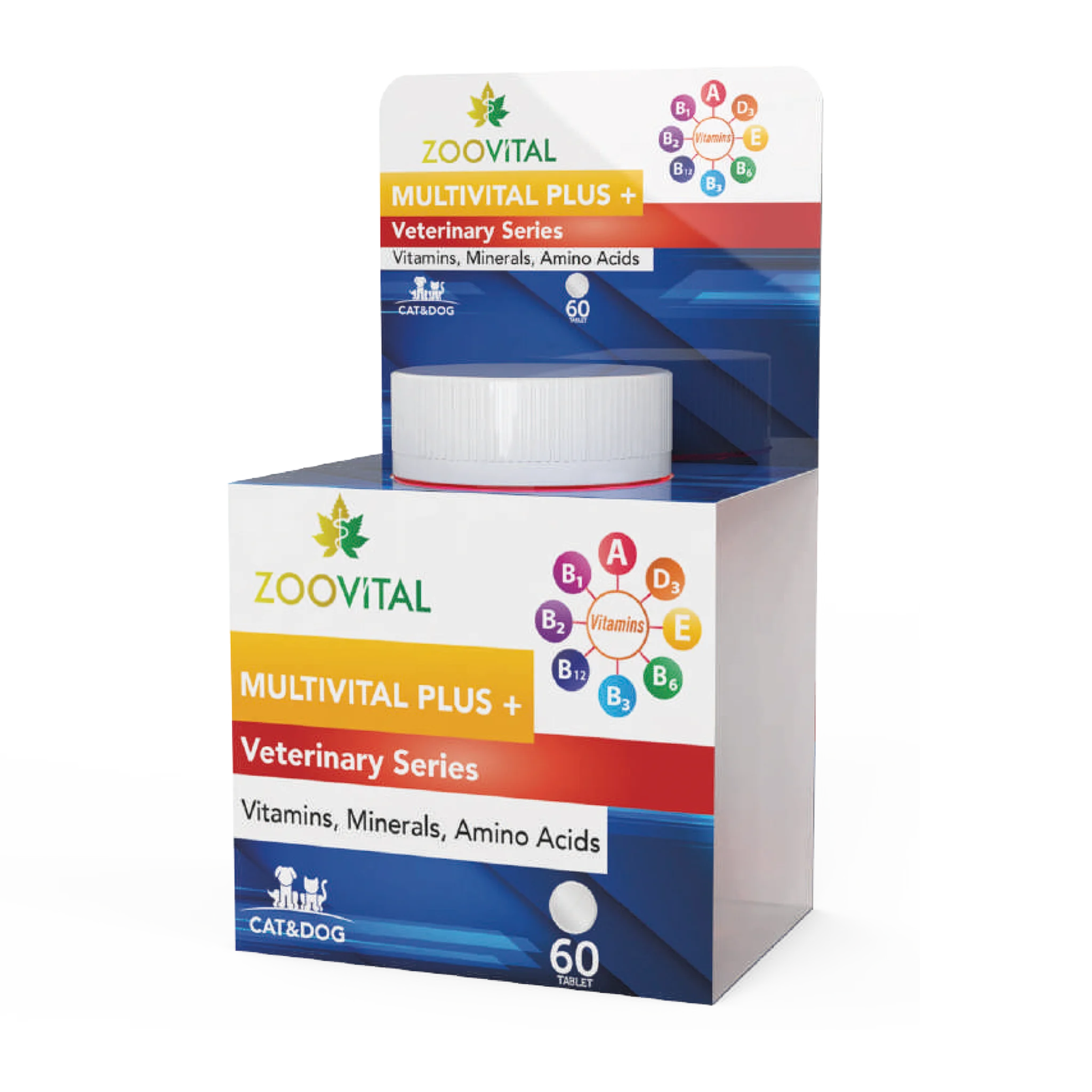 Zoovital Multivital Plus Vitamins, Minerals & Amino Acids For Dog & Cat, 60 Tab.